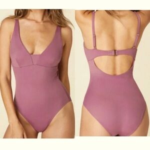 Andie Tahiti One Piece Cactus Flower Color Swimsuit, Size Large